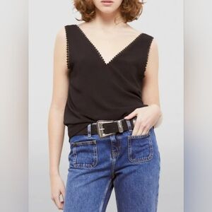 The Kooples Lace-Trim Tank Top